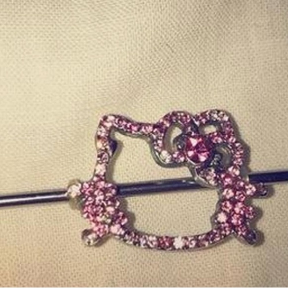 ISO Hello Kitty Rhinestone Industrial Barbell Hot Topic